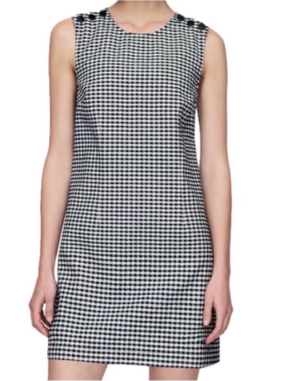 Gap X Doen Denim Gingham Mini Dress